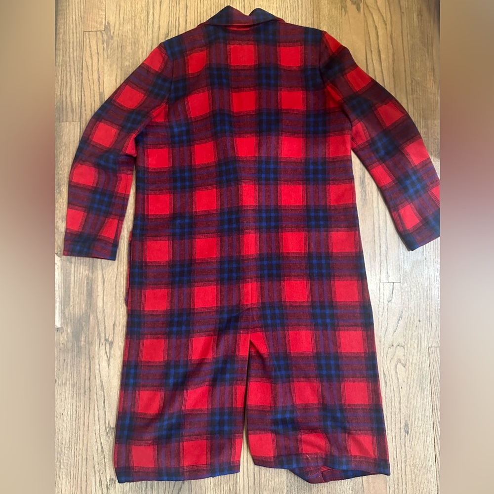 Leith Single Button Plaid Coat-Size Medium - Picture 3 of 7
